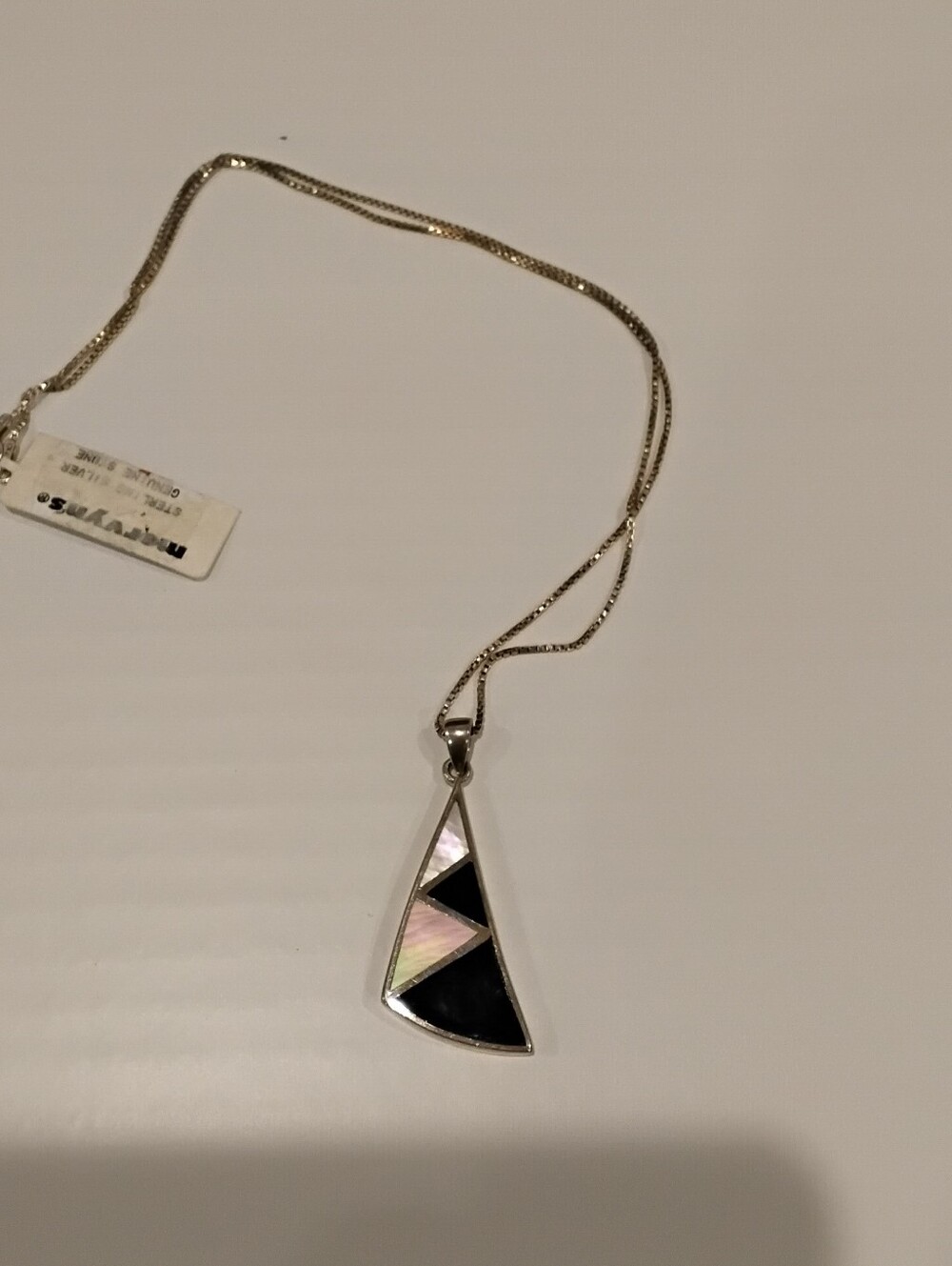 NWT Vintage Sterling Silver Necklace w/Genuine Stone Firm Price